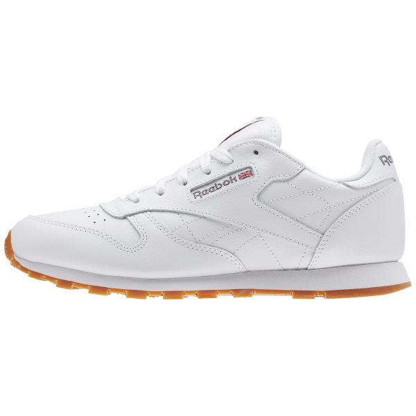 Reebok Classic GS CL V69624 White Gum Leather Shoes Youth 4Y-7Y
