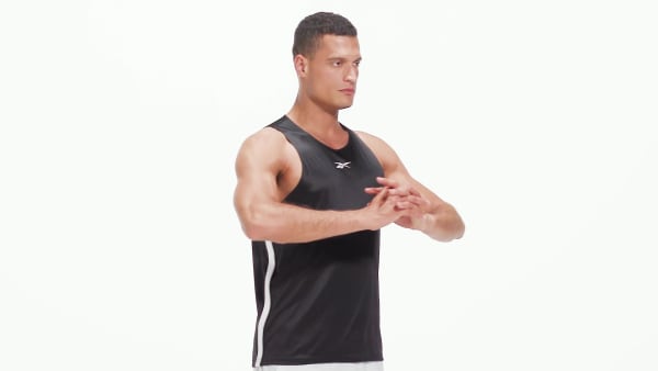 Schwarz Workout Ready Mesh Tanktop P6361