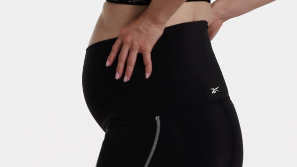 Schwarz Reebok Lux 2.0 Maternity Leggings HM660