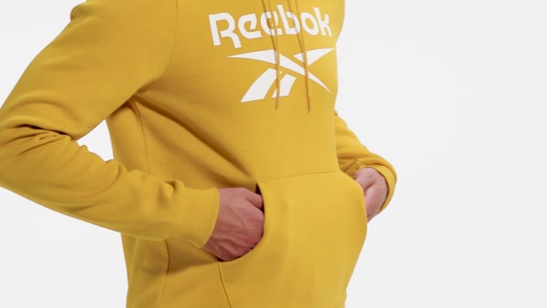 Yellow Reebok Identity Fleece Hoodie BJ236