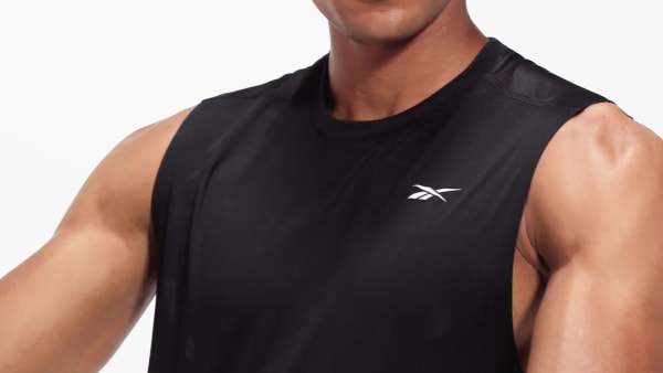 Negro Camiseta sin mangas Workout Ready Tech 13217