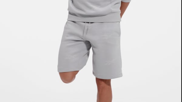 Grey Reebok Identity Vector Fleece Shorts