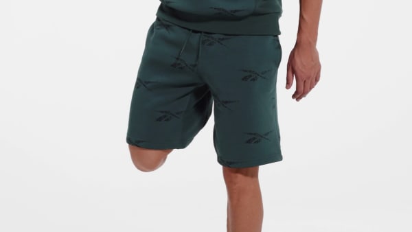 Verde Pantalón corto Reebok Identity Vector Fleece  CU159