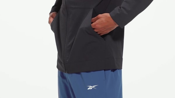 Noir Hoodie zippé en toile Performance