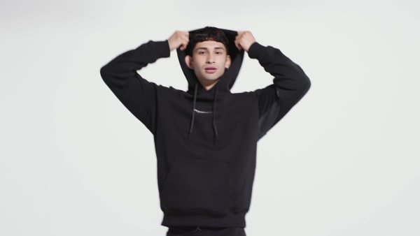 Zwart Basketball Back Vector Fleece Hoodie DJ737