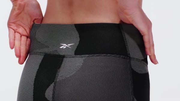 Svart Lux Jacquard Leggings BI147