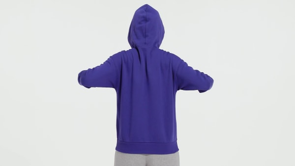 Fioletowy Bluza z kapturem z polaru z logo Reebok Identity Pullover BG860
