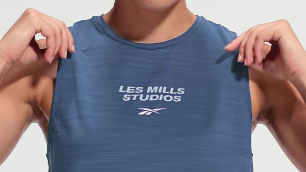 Azul Camiseta sin mangas Les Mills® BodyCombat® Activchill Style