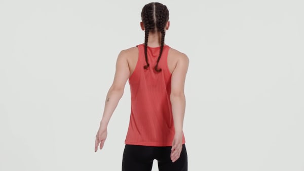 Orange United By Fitness Perforated Tanktop