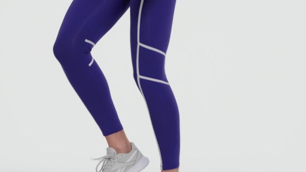 Purple Lux High-Waisted Colorblock Tights