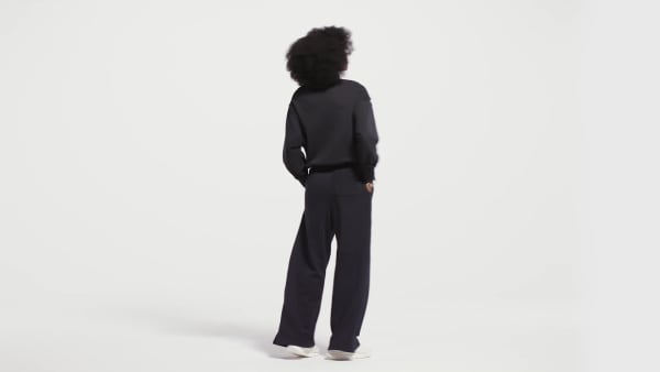 Negro Pantalón Deportivo de Pierna Ancha Classics L6466