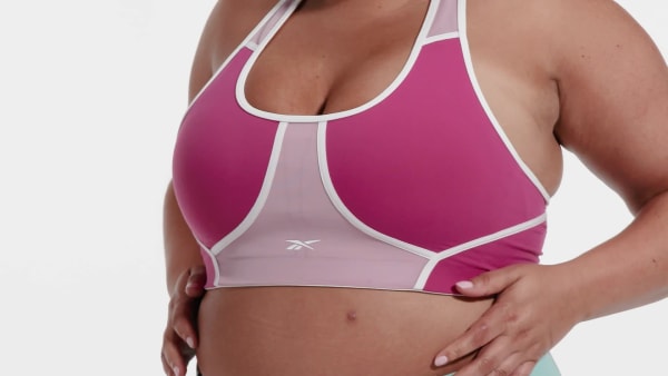 Pink Lux Racer Colorblocked Padded Bra (Plus Size)