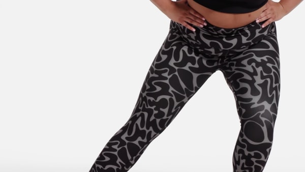 Nero Leggings Workout Ready Printed (Taglia plus)